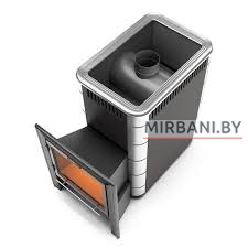 ПЕЧЬ АНГАРА INOX ВИТРА АНТРАЦИТ НВ